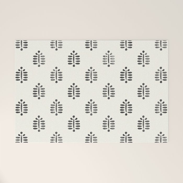 block print palm  Welcome Mat Gallery Image 1