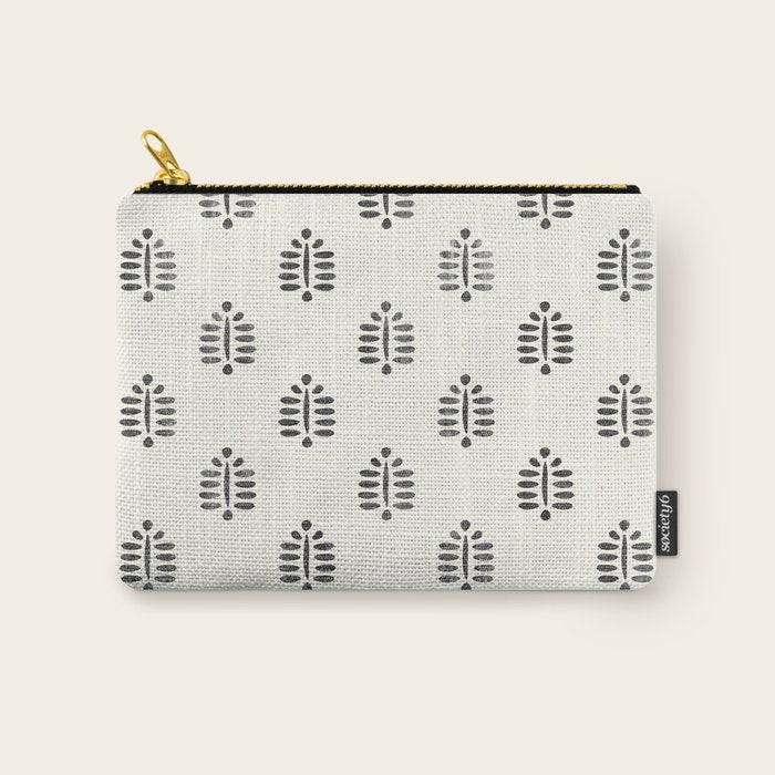 block print palm  Carry All Pouch Gallery Image 1