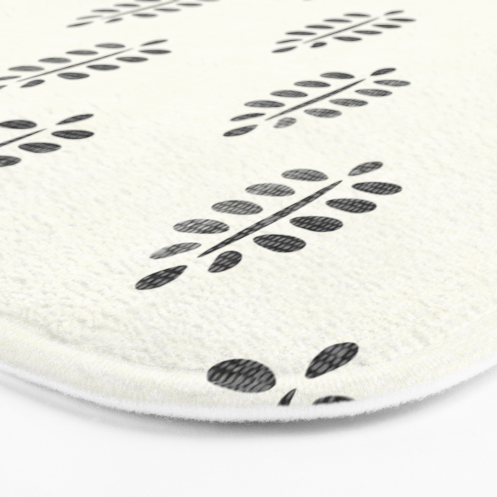 block print palm  Bath Mat Gallery Image 3
