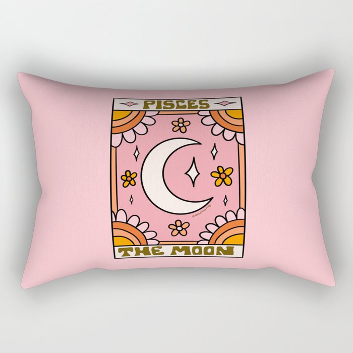 Pisces Tarot Card Rectangular Pillow Gallery Image 2