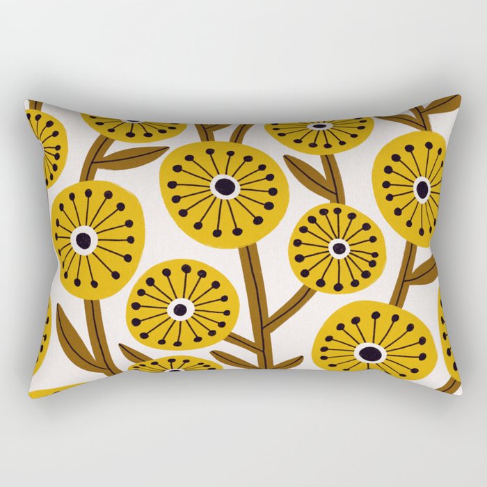 Mid Century Garden #1 Rectangular Pillow Gallery Image 2