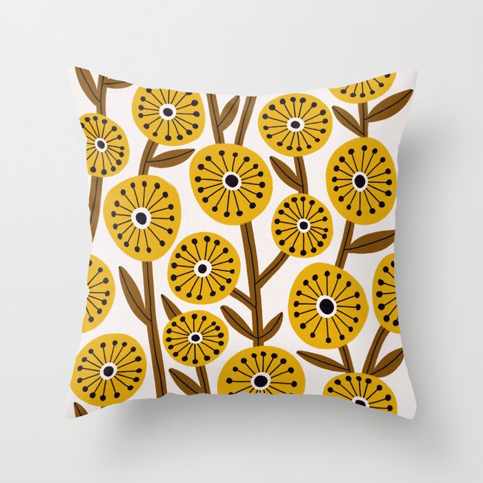 Mid Century Garden #1 Throw Pillow Gallery Image 6