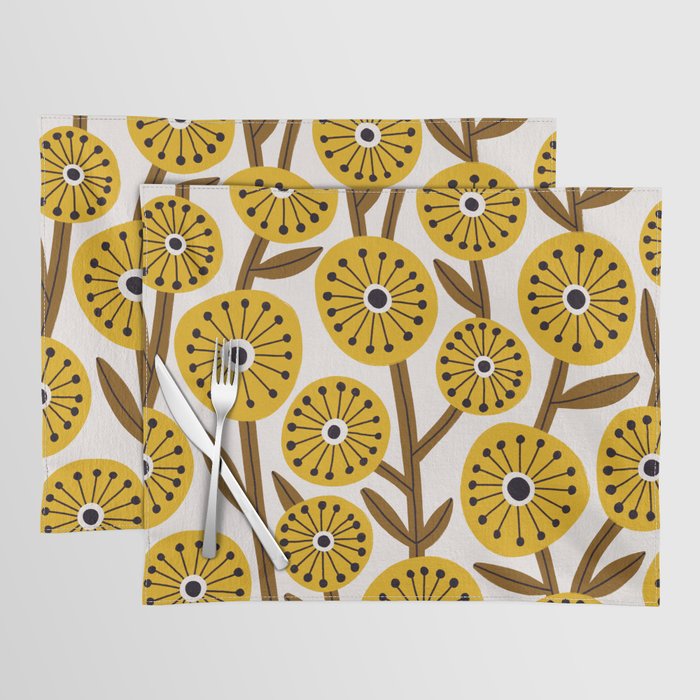 Mid Century Garden #1 Placemat Gallery Image 1