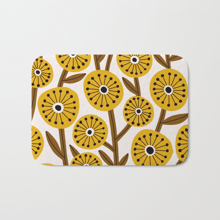 Mid Century Garden #1 Bath Mat Gallery Image 1