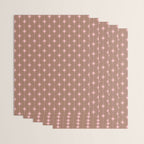 Midcentury Stars and Dots Atomic Pattern in Mocha and Pink Wrapping Paper Gallery Image 3
