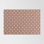 Midcentury Stars and Dots Atomic Pattern in Mocha and Pink Rug Gallery Image 2
