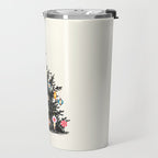 Retro Decorated Christmas Tree Travel Mug Gallery Image 2