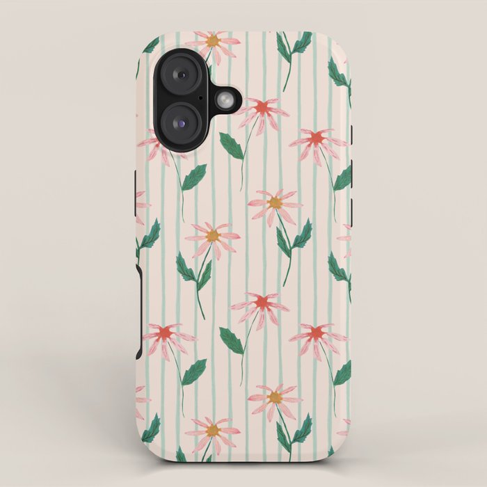 Flowers and stripes iPhone Case Gallery Image 1