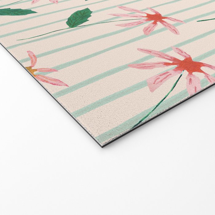Flowers and stripes Welcome Mat Gallery Image 2