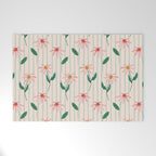 Flowers and stripes Welcome Mat Gallery Image 1