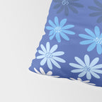 Ombre Abstract Daisies on Cobalt Blue Pillow Sham Gallery Image 4