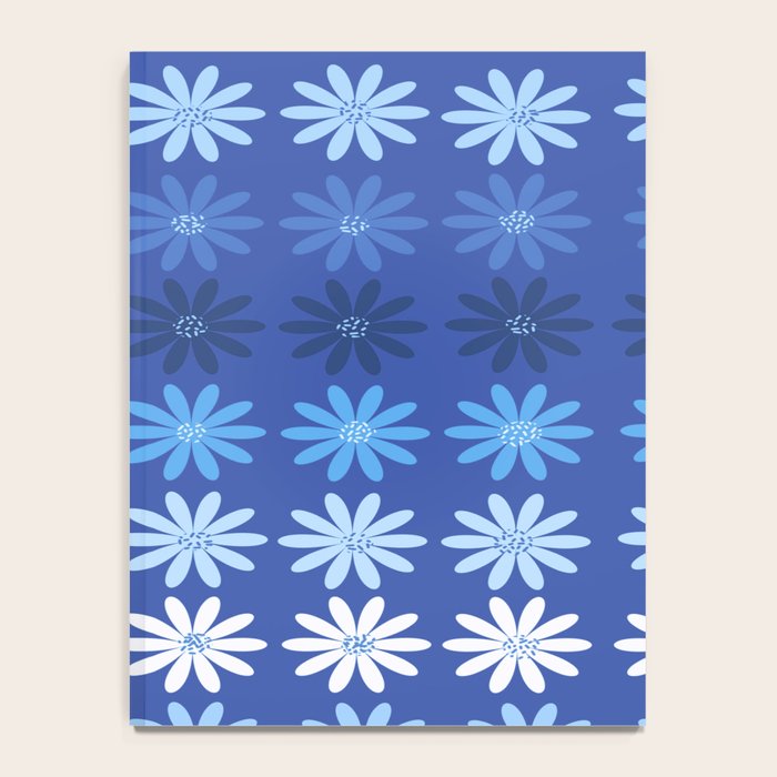 Ombre Abstract Daisies on Cobalt Blue Notebook Gallery Image 4