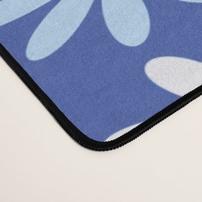 Ombre Abstract Daisies on Cobalt Blue Desk Mat Gallery Image 4