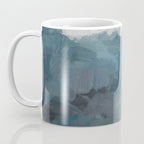Journey Into the Mountains - Gray Blue Navy Indigo Sage Leafy Green Sky Forest Abstract Painting, Coffee Mug Gallery Image 3