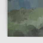 Journey Into the Mountains - Gray Blue Navy Indigo Sage Leafy Green Sky Forest Abstract Painting, Poster Gallery Image 3