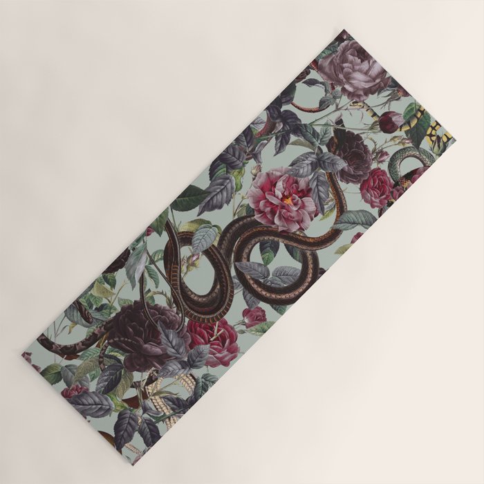Snakes and Roses Yoga Mat Gallery Image 1