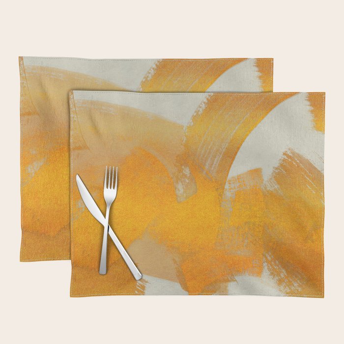 Brush stroke gold Placemat Gallery Image 1