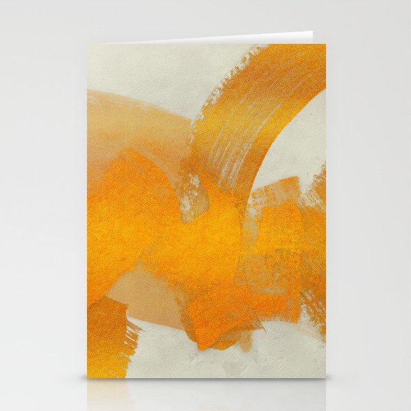 Brush stroke gold Stationery Card Gallery Image 1