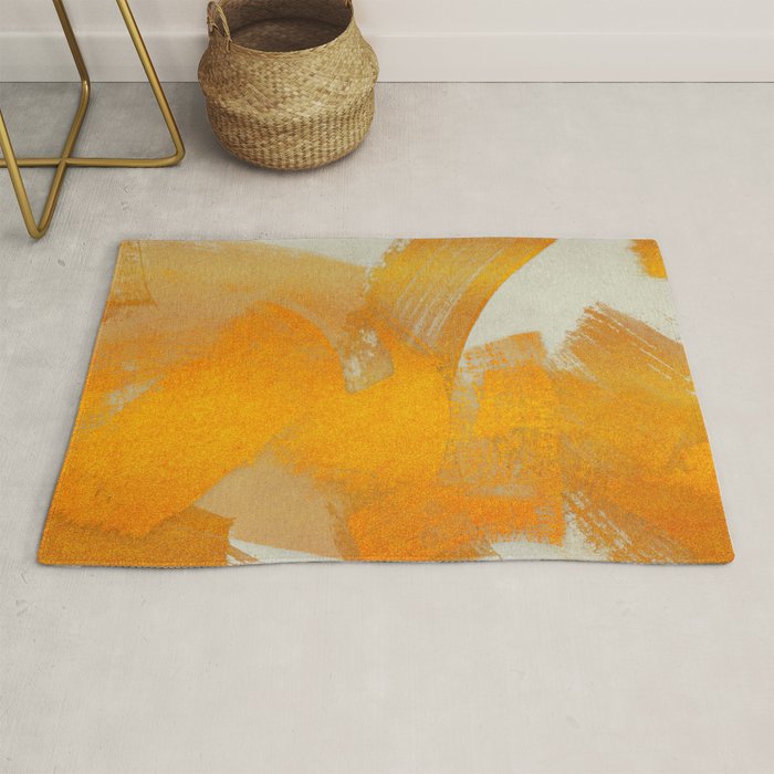 Brush stroke gold Rug Gallery Image 1