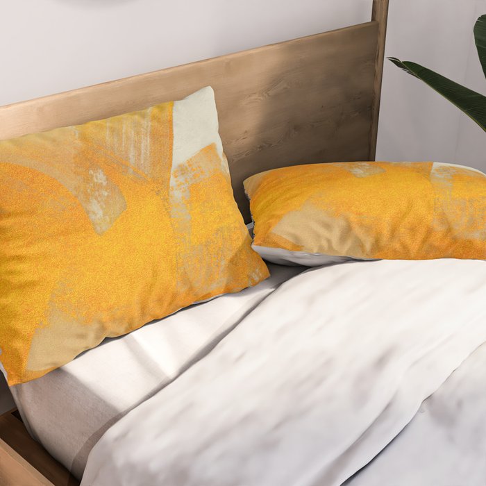 Brush stroke gold Pillow Sham Gallery Image 2