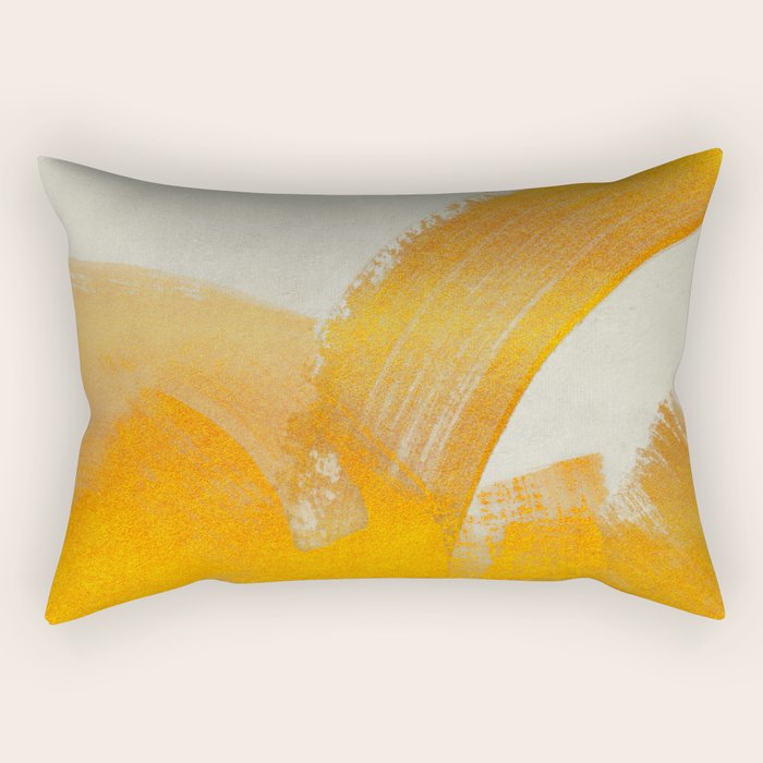 Brush stroke gold Rectangular Pillow Gallery Image 2