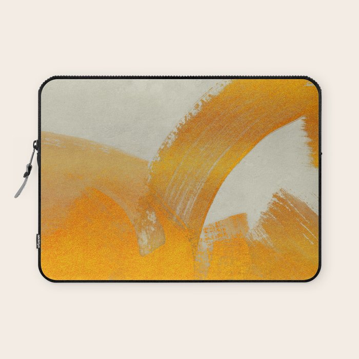 Brush stroke gold Laptop Sleeve Gallery Image 1