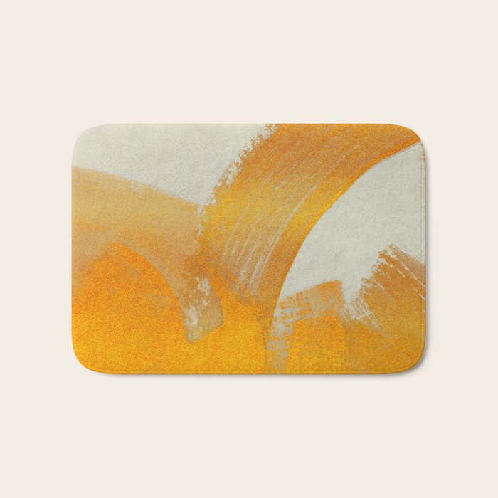 Brush stroke gold Bath Mat Gallery Image 1