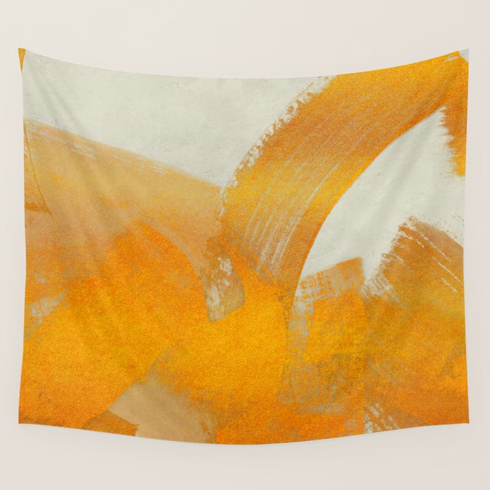 Brush stroke gold Wall Tapestry Gallery Image 4