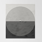 Circular Lines III Black & White Throw Blanket Gallery Image 2