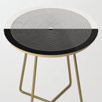 Circular Lines III Black & White Side Table Gallery Image 2