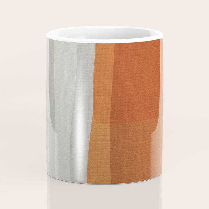 Rust Navy Gray Modern Abstract Coffee Mug Gallery Image 4