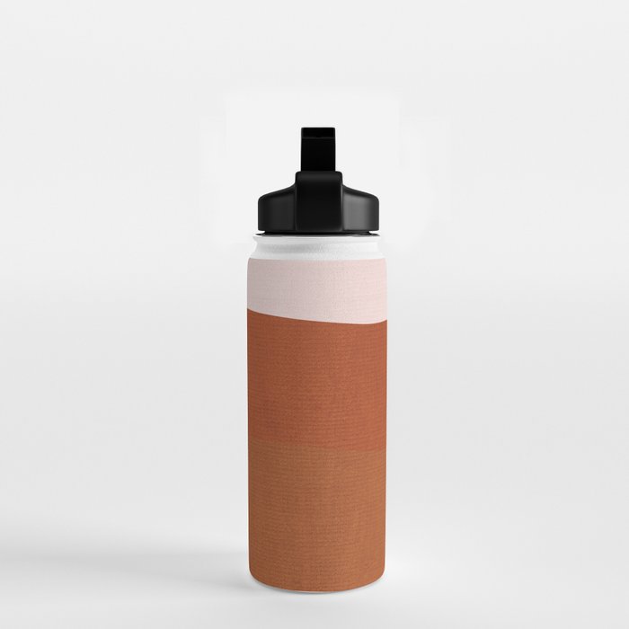 Rust Navy Gray Modern Abstract Water Bottle Gallery Image 2