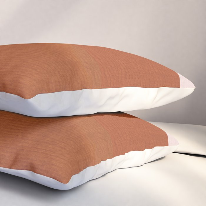 Rust Navy Gray Modern Abstract Pillow Sham Gallery Image 3