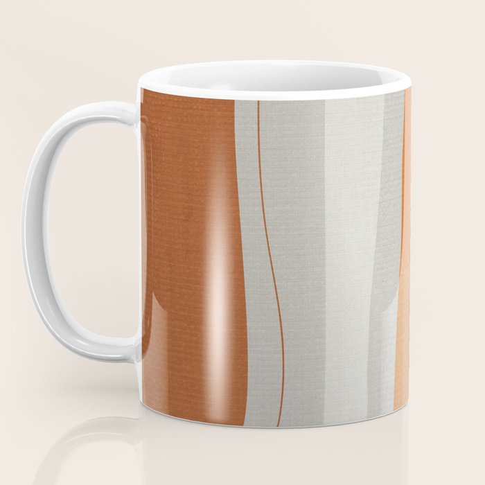 Rust Navy Gray Modern Abstract Coffee Mug Gallery Image 3