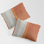 Rust Navy Gray Modern Abstract Pillow Sham Gallery Image 3