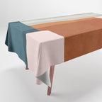Rust Navy Gray Modern Abstract Tablecloth Gallery Image 1