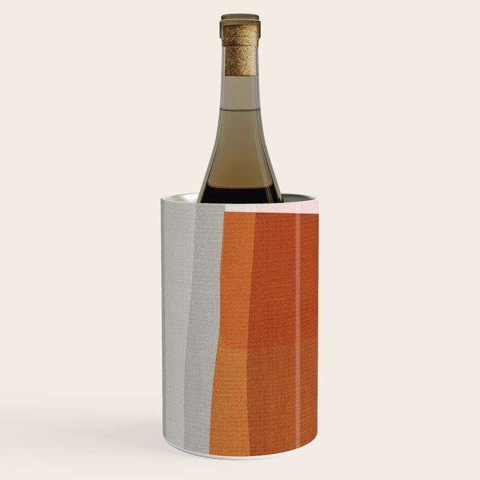 Rust Navy Gray Modern Abstract Wine Chiller Gallery Image 1