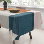Rust Navy Gray Modern Abstract Tablecloth Gallery Image 3