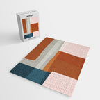 Rust Navy Gray Modern Abstract Jigsaw Puzzle Gallery Image 2