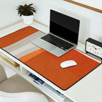 Rust Navy Gray Modern Abstract Desk Mat Gallery Image 2