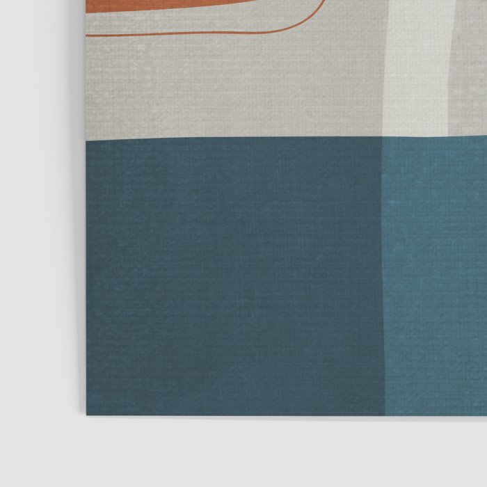 Rust Navy Gray Modern Abstract Poster Gallery Image 3