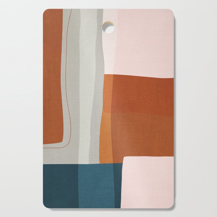 Rust Navy Gray Modern Abstract Cutting Board Gallery Image 1