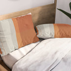 Rust Navy Gray Modern Abstract Pillow Sham Gallery Image 2