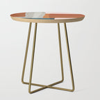 Rust Navy Gray Modern Abstract Side Table Gallery Image 1