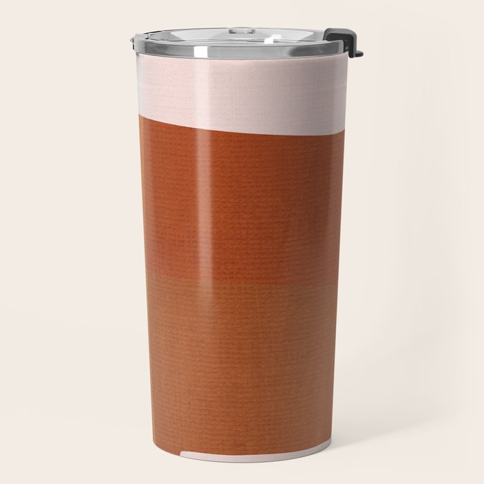 Rust Navy Gray Modern Abstract Travel Mug Gallery Image 2