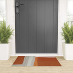 Rust Navy Gray Modern Abstract Welcome Mat Gallery Image 3