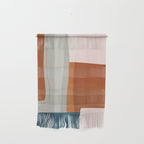 Rust Navy Gray Modern Abstract Wall Hanging Gallery Image 1