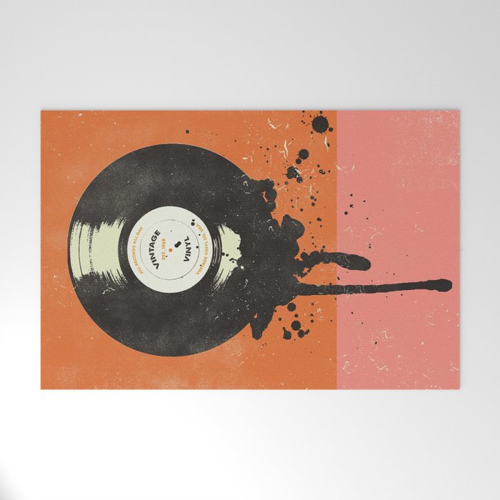 VINTAGE VINYL DRIP Welcome Mat Gallery Image 1