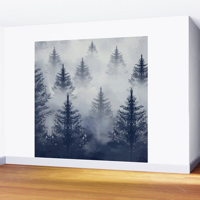 Foggy Forest 2 Wall Mural Gallery Image 2