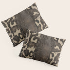 Snake Boa Skin - Bold Reptile Pattern in Neutral Tones Pillow Sham Gallery Image 3
